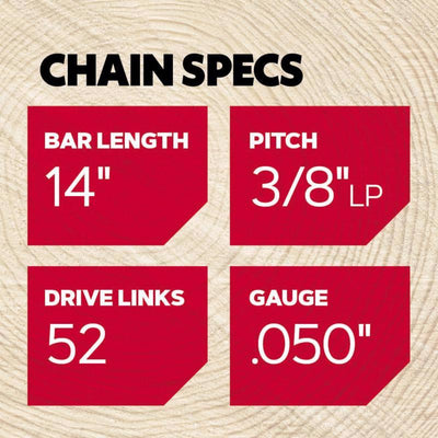 Oregon AdvanceCut S52 14 in. 52 links Chainsaw Chain