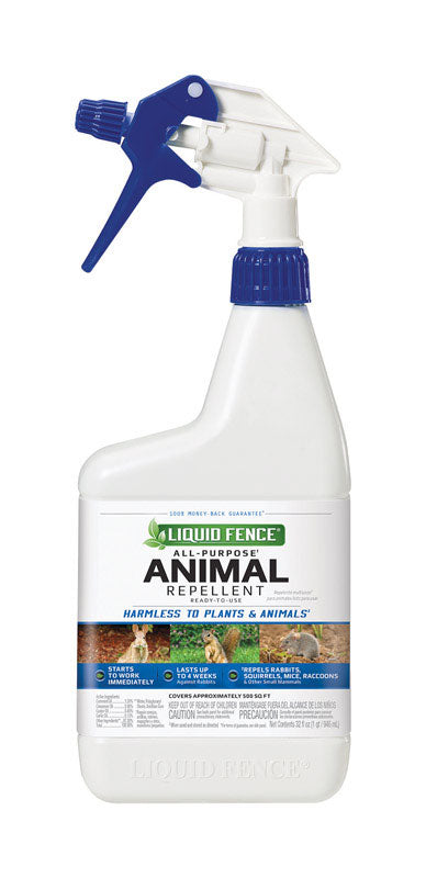 Liquid Fence Animal Repellent Spray For All Animals 32 oz