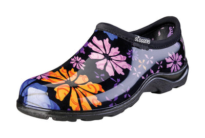 Sloggers Flower Power Women's Garden/Rain Shoes 8 US Black