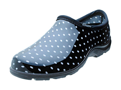 Sloggers Women's Garden/Rain Shoes 7 US Black Polka Dot