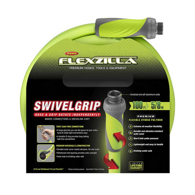 Legacy Flexzilla SwivelGrip 5/8 in. D X 100 ft. L Garden Hose Green