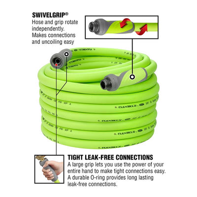 Legacy Flexzilla SwivelGrip 5/8 in. D X 100 ft. L Garden Hose Green