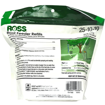 Ross Acid-Loving Plants 25-10-10 Root Feeder Fertilizer Refills 36 ct