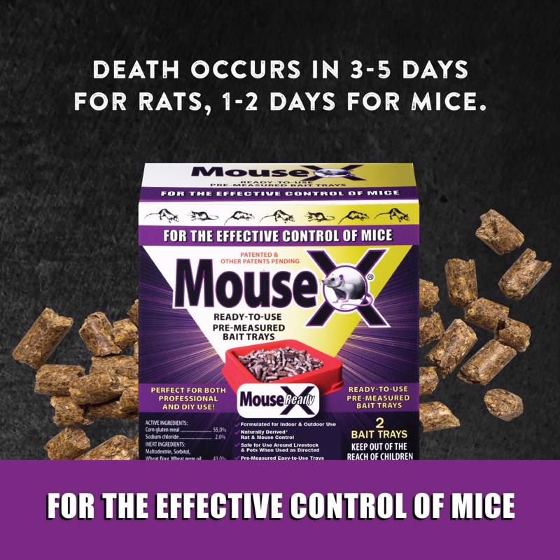 MouseX Non-Toxic Bait Pellets For Mice and Rats 6 oz 2 pk