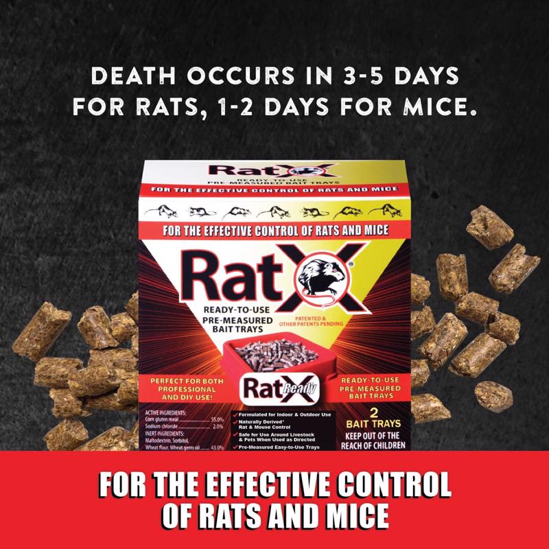 RatX Non-Toxic Bait Pellets For Mice and Rats 6 oz 2 pk