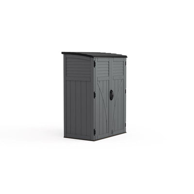 Suncast 4 ft. x 3 ft. Plastic Vertical Storage Shed with Floor Kit