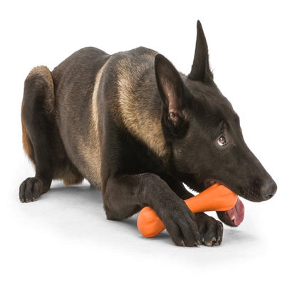 West Paw Zogoflex Orange Plastic Hurley Bone Chew Dog Toy Small in. 1 pk