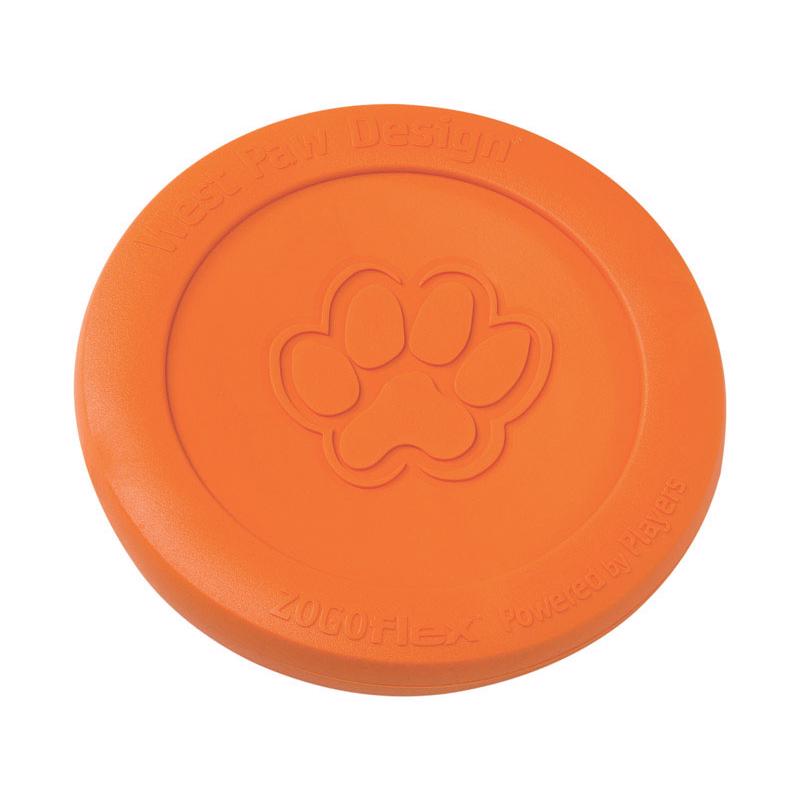 West Paw Zogoflex Orange Plastic Zisc Disc Frisbee Large in. 1 pk