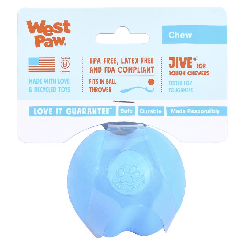 West Paw Zogoflex Gray/Orange Plastic Jive Dog Toy Large in. 1 pk