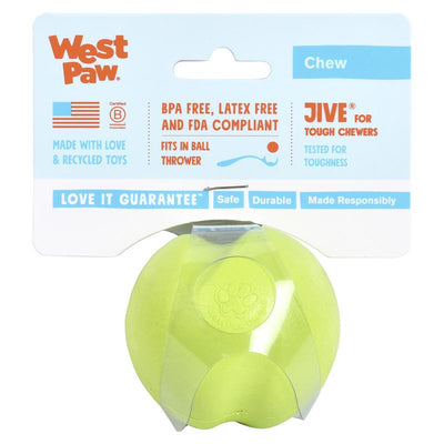 West Paw Zogoflex Green Plastic Jive Ball Dog Toy Small in. 1 pk