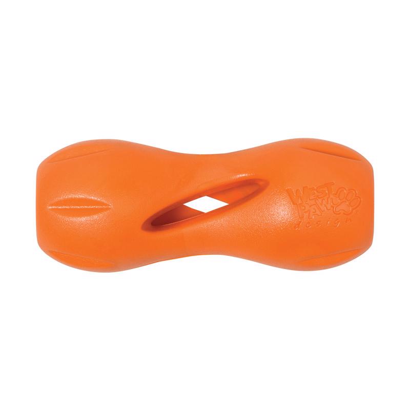 West Paw Zogoflex Orange Plastic Qwizl Dog Treat Toy/Dispenser Small in. 1 pk