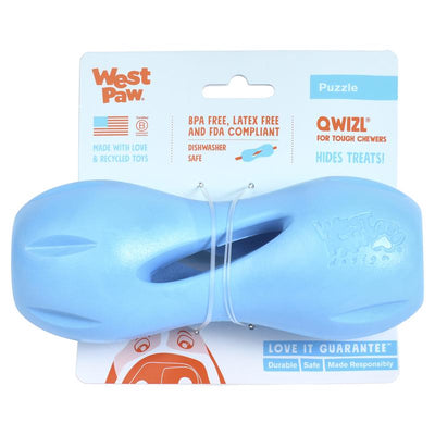 West Paw Zogoflex Blue Plastic Qwizl Dog Treat Toy/Dispenser Large in. 1 pk
