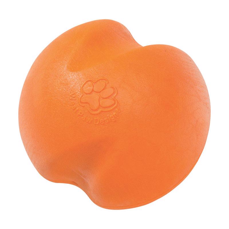 West Paw Zogoflex Orange Plastic Jive Ball Dog Toy Large 1 pk