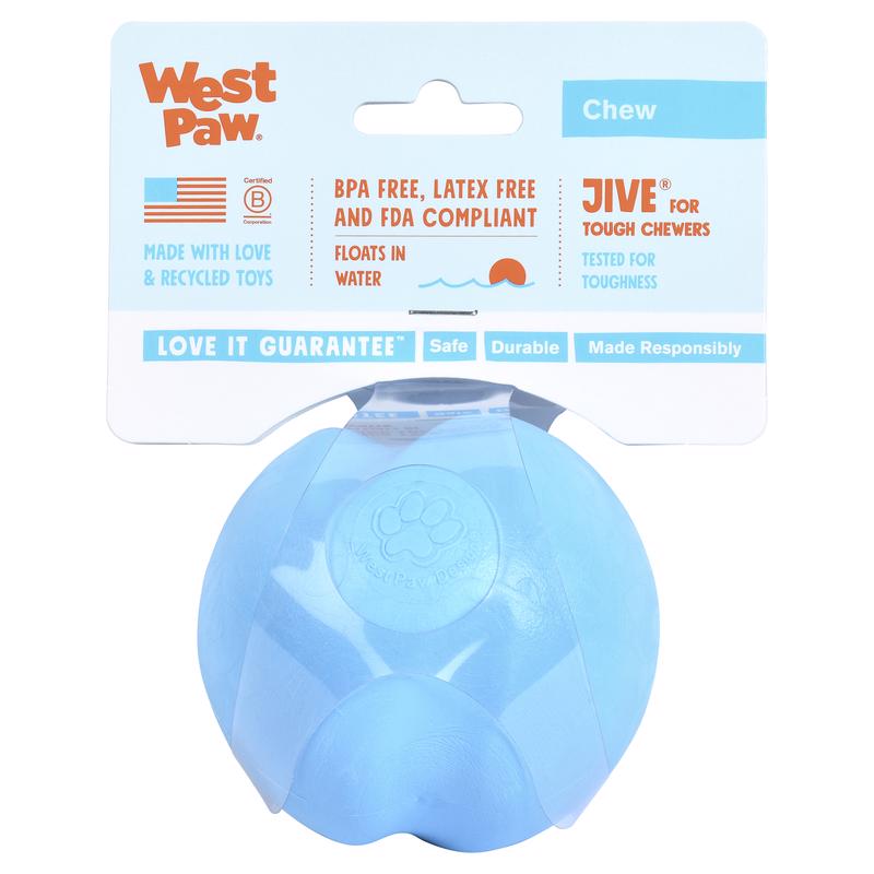 West Paw Zogoflex Blue Plastic Jive Dog Toy Large 1 pk