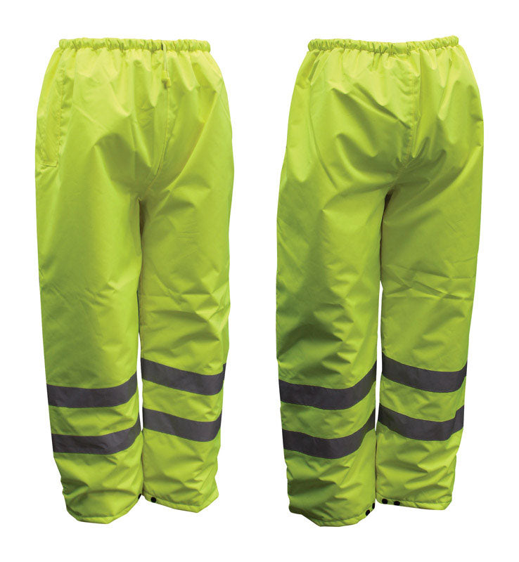 Boss Hi-Vis Insulated Yellow Polyester Rain Pants XXXL