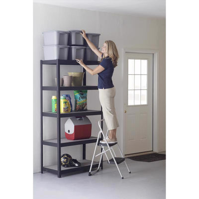 Cosco 34.646 in. H X 17.323 in. W X 22.84 in. D 200 lb. capacity 2 step Steel Large Step Stool