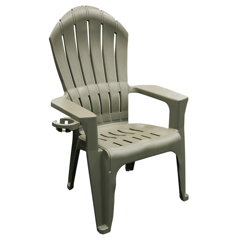 Adams Big Easy Gray Polypropylene Frame Adirondack Chair