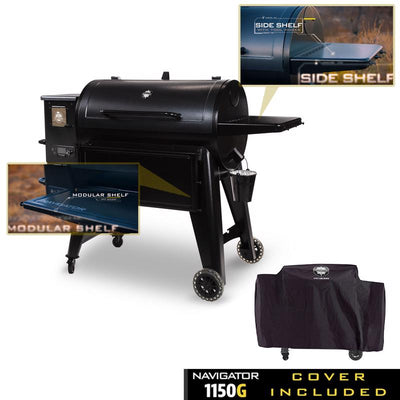 Pit Boss Navigator 1150G Wood Pellet Grill and Smoker Black