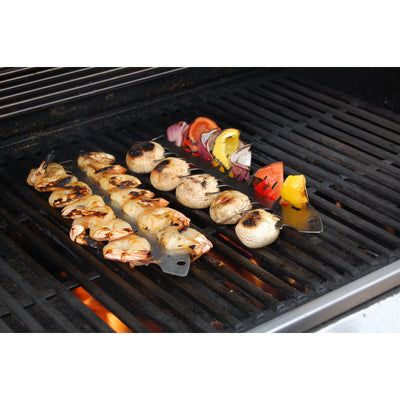 Proud Grill Slide & Serve BBQ Skewers Silver Stainless Steel Skewers