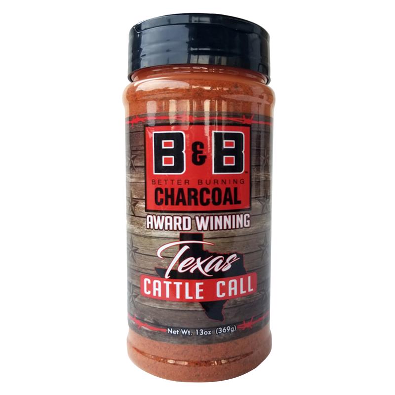 B&B Charcoal Texas Cattle Call Seasoning Rub 13 oz