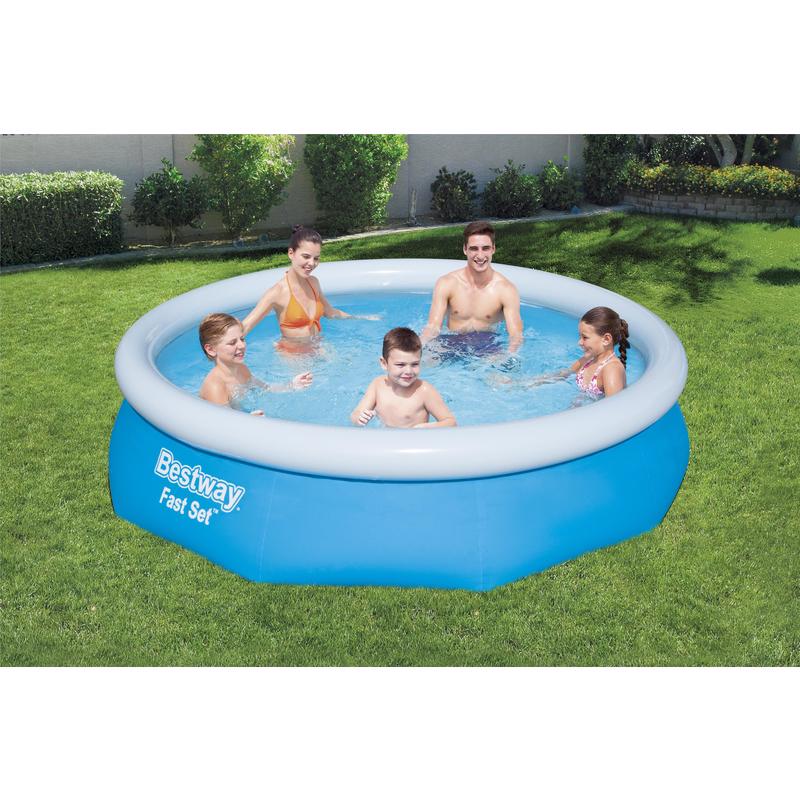 Bestway Fast Set 330 gal Round Above Ground Pool 30 in. H X 10 ft. D