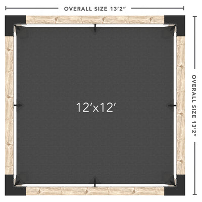 Toja Grid Polyethylene Shade Cloth 12 ft. H X 12 ft. W