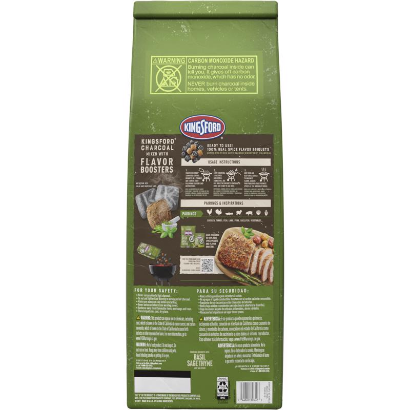 Kingsford Signature All Natural Basil Sage Thyme Charcoal Briquettes 8 lb