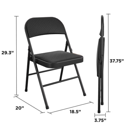 Cosco Black Fabric XL Folding Chair 1