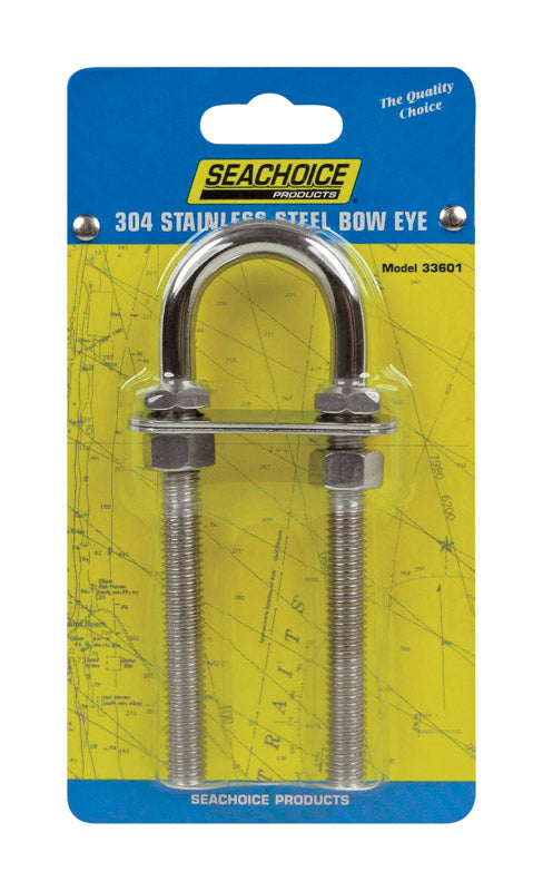 Seachoice Stainless Steel 2-1/4 in. L Bow Eye 1 pk