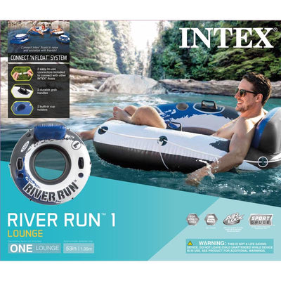 Intex River Run Blue/White Vinyl Inflatable Floating Tube