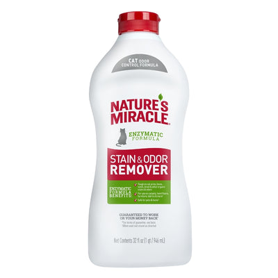 Nature's Miracle Just for Cats No Scent Stain and Odor Remover 32 oz Liquid