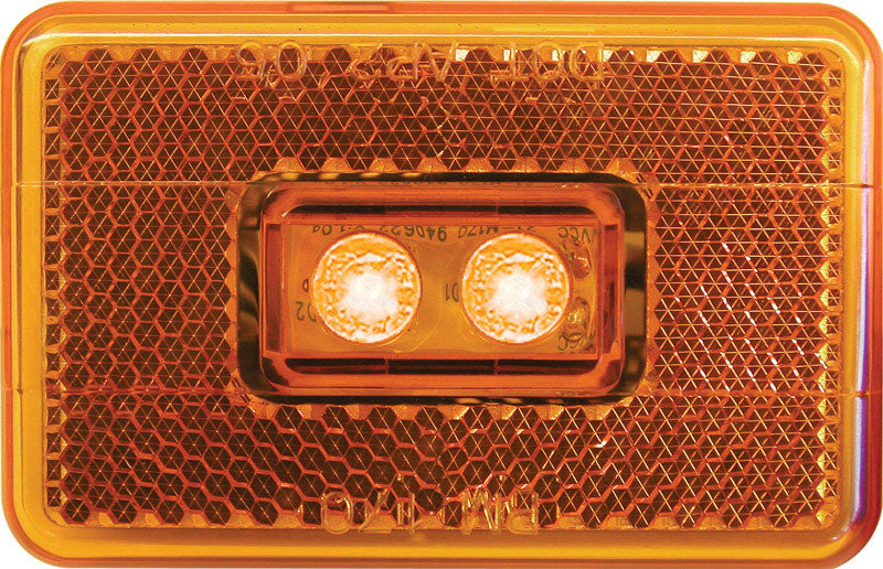 Peterson Piranha Amber Rectangular Clearance/Side Marker LED Light