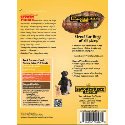 Savory Prime All Size Dogs Adult Rawhide Bone Beef 1 pk