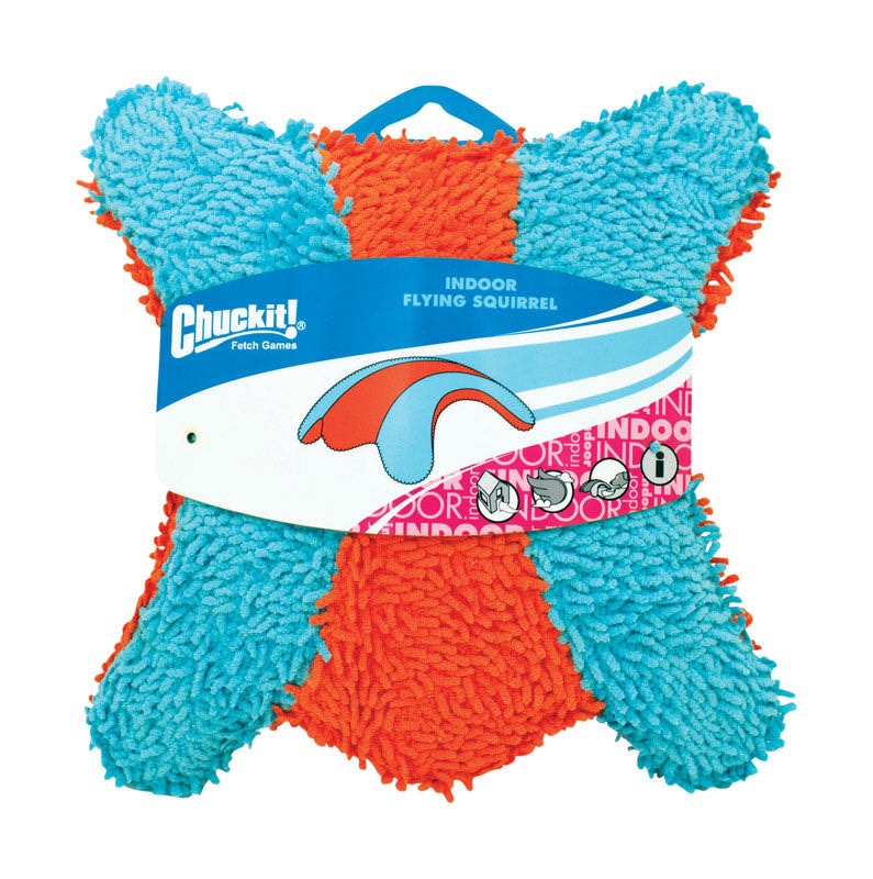 Chuckit! Blue/Orange Terrycloth Flying Squirrel Medium 1 pk