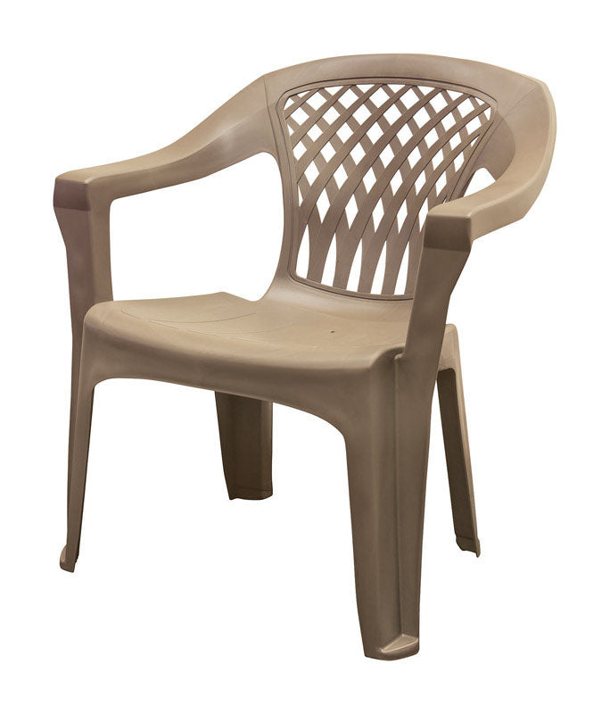 Adams Big Easy Portobello Polypropylene Frame Stackable Chair