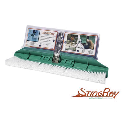 SweepEase StingRay 100 percent Poly Bristle, AquaDynamic Pool Brush 7 in. H X 2 in. W X 18 in. L