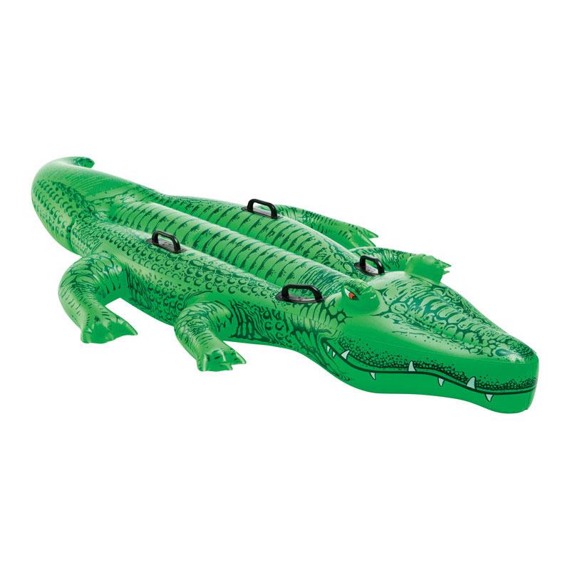 Intex Green Vinyl Inflatable Giant Gator Ride-On Pool Float