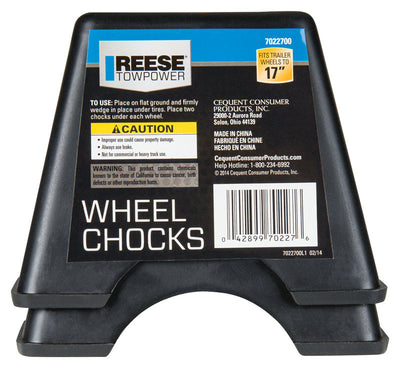 Reese Towpower Black Wheel Chock 1 pk