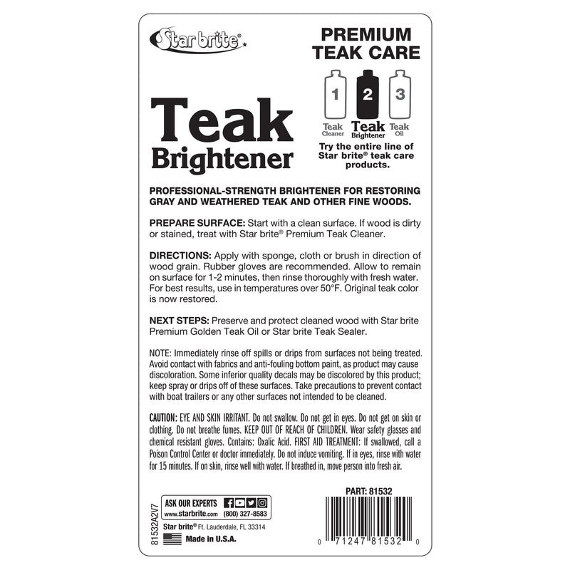 Star Brite Teak Brightener Liquid 32 oz