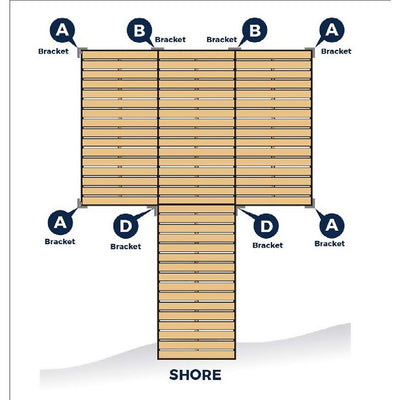 Tommy Docks Gray Steel Outside Corner Bracket