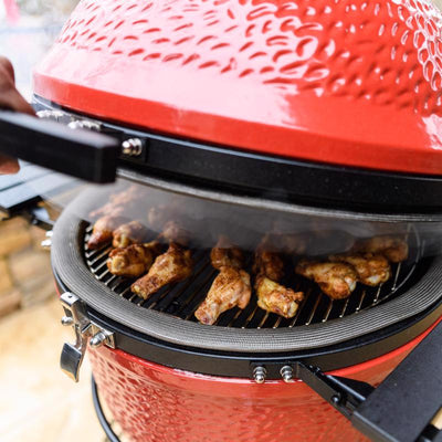 Kamado Joe 18 in. Classic Joe II Charcoal Kamado Grill and Smoker Red