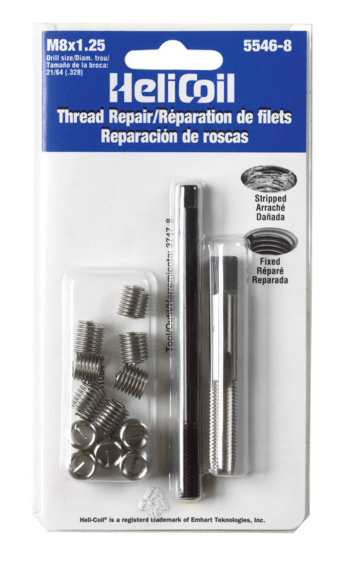 Heli-Coil 1-1/4 in. Stainless Steel Thread Repair Kit M8 x 1.25