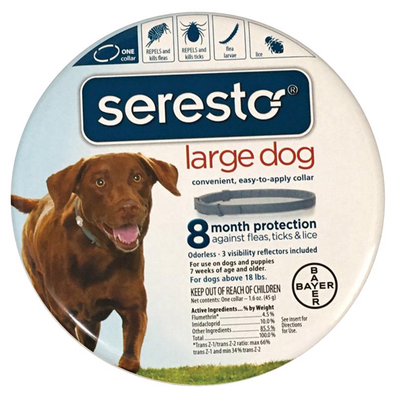 Bayer Seresto Solid Dog Flea and Tick Collar Imidacloprid/Flumethrin 1.6 oz