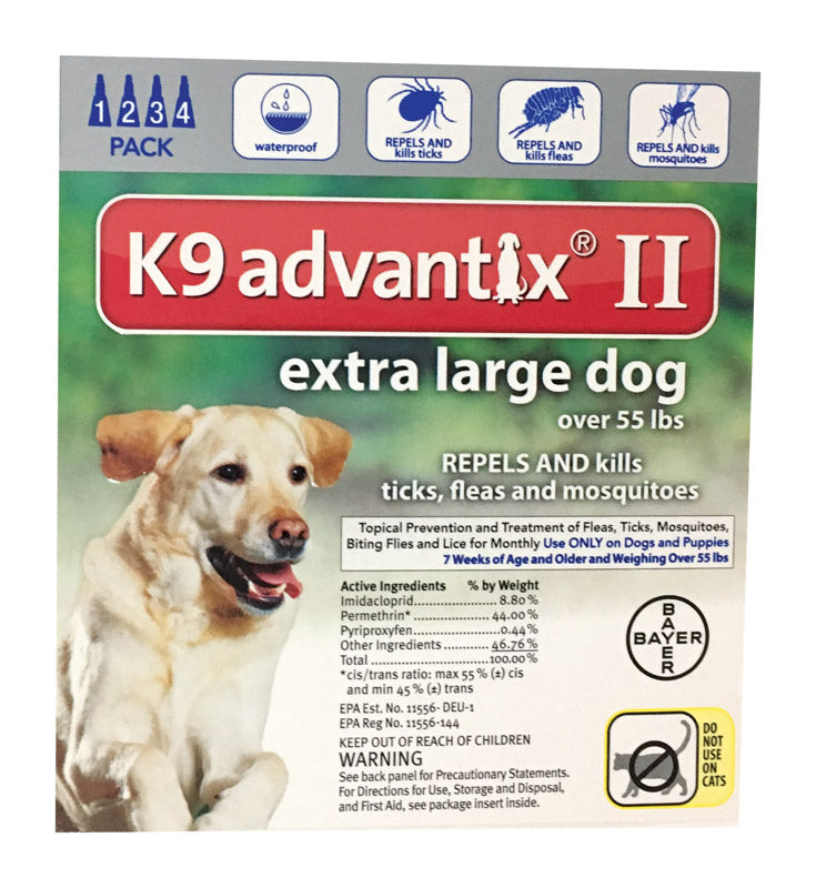 Bayer K9 Advantix II Liquid Dog Flea Drops 0.54 oz