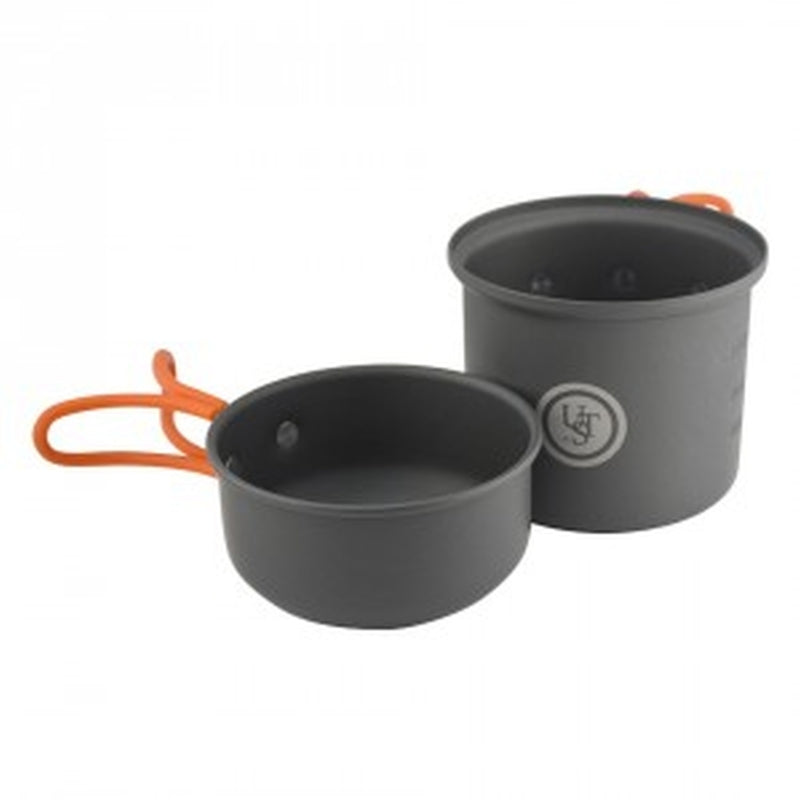 UST Brands Solo Gray/Orange Cookware Set 2 pc