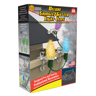 Adams Deluxe LED 3 in. Shingle/Gutter Light Clips