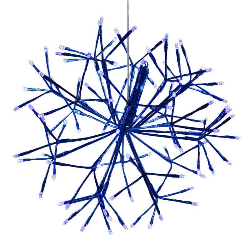 Celebrations Platinum LED Blue 16 in. Shimmer Sphere Hanging Decor