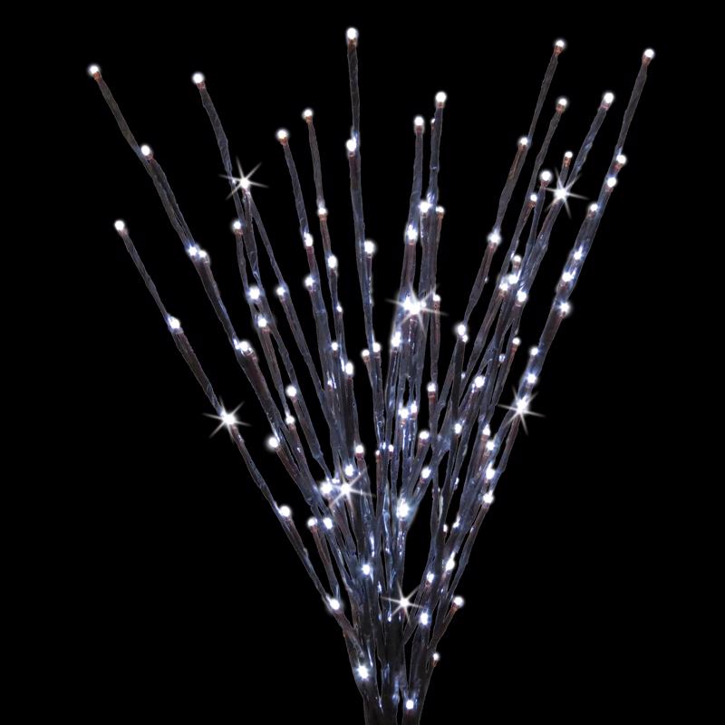 Celebrations Platinum LED Pure White 32 in. Light Burst Yard Decor