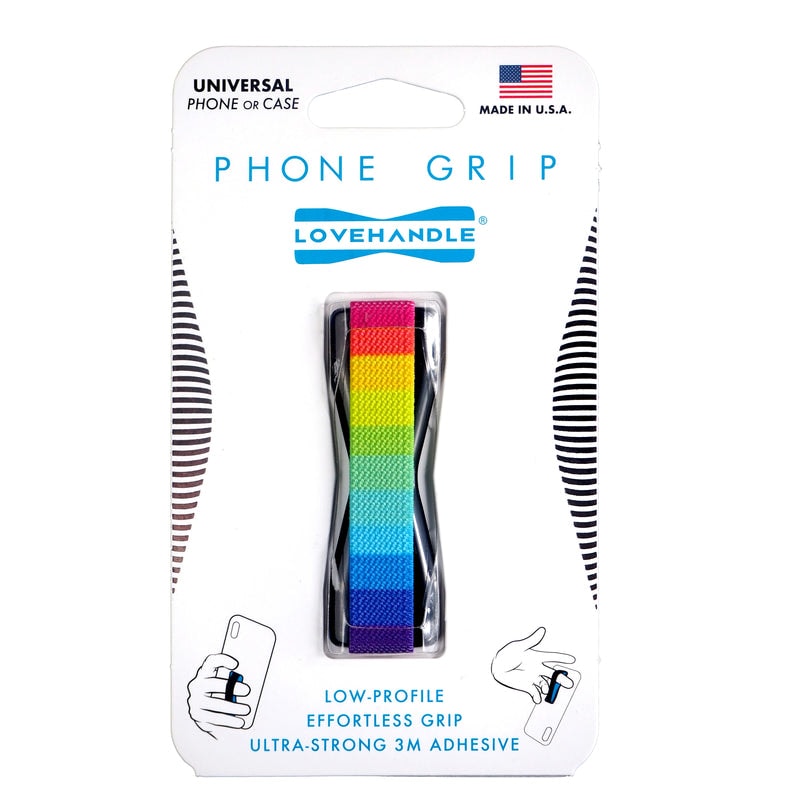 LoveHandle Multicolored Rainbow Phone Grip For All Mobile Devices