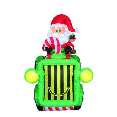Celebrations 6 ft. Santa With Tractor Inflatable